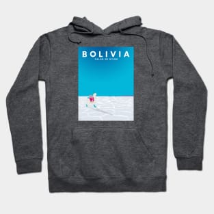 Bolivia Salt Flats Travel Poster Hoodie